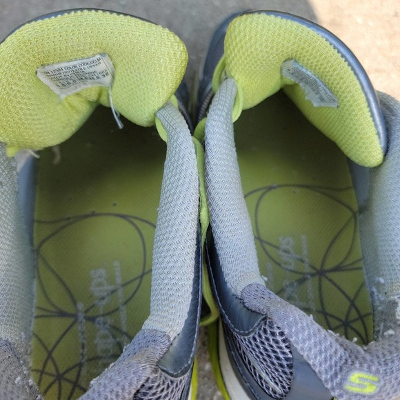 Skechers Shape-ups Sz 8.5 S2 Lite Charcoal/Lime - Picture 5 of 10